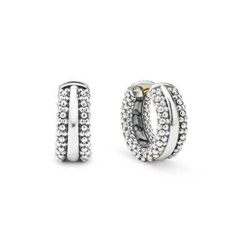 Signature Caviar Beaded Huggie Earrings