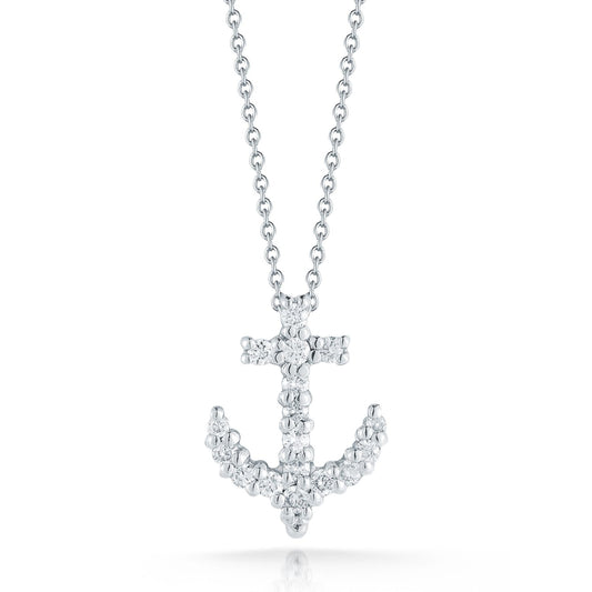 Tiny Treasures Diamond Anchor Necklace