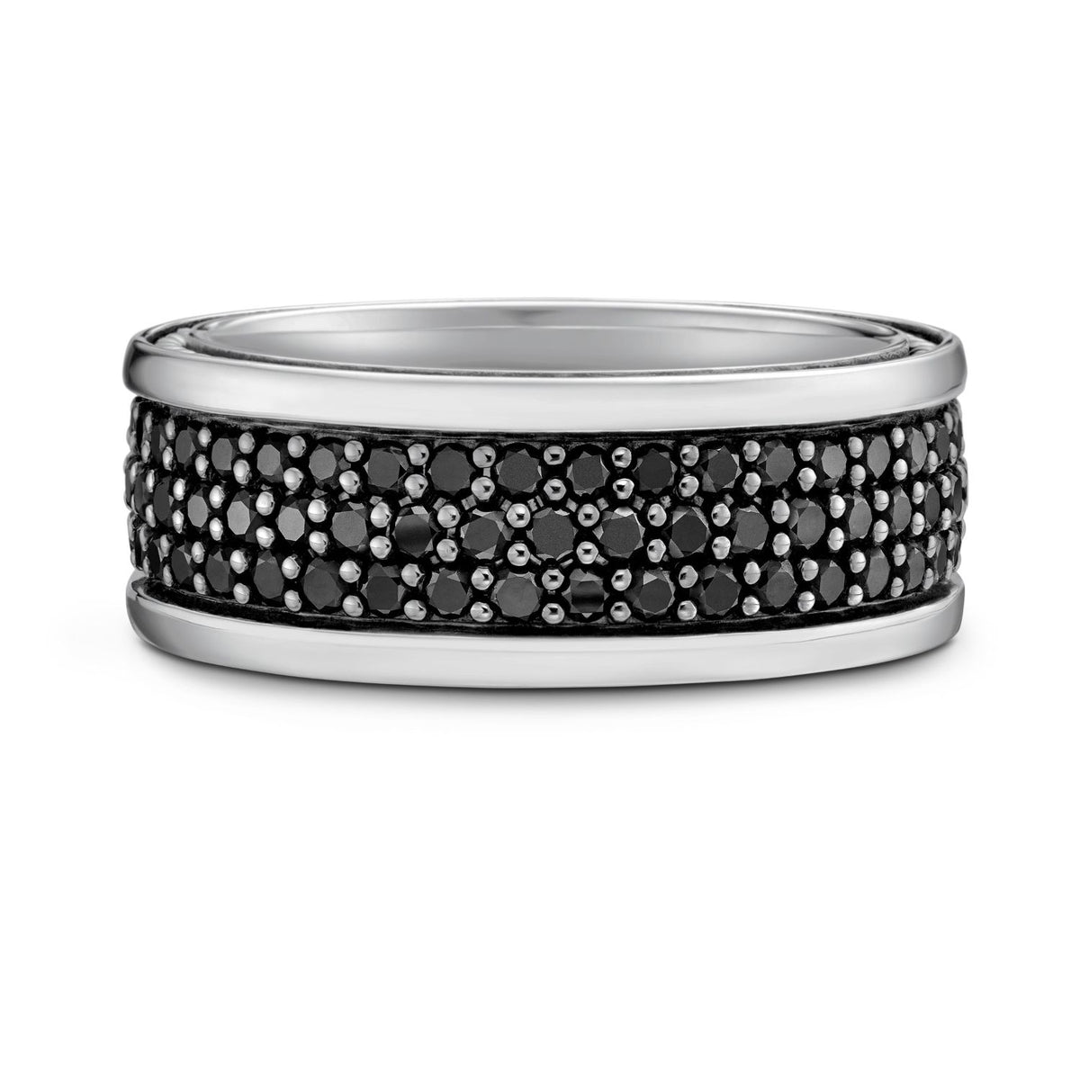Streamline Collection Black Diamond Wedding Band