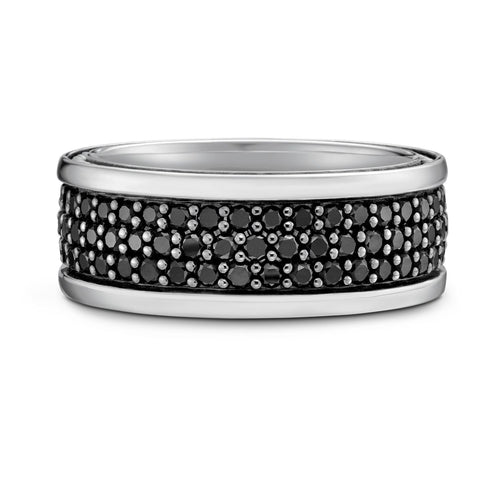 Streamline Collection Black Diamond Wedding Band