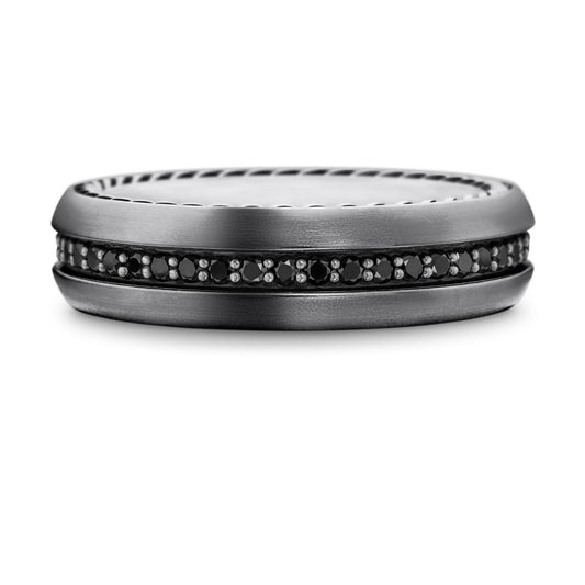 Streamline Collection Alternative Metal and Diamond Band