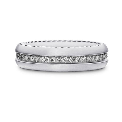 Streamline Collection Alternative Metal and Diamond Band
