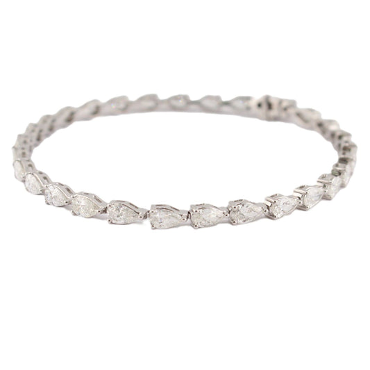 PEAR DIA PLAT LINE BRACELET