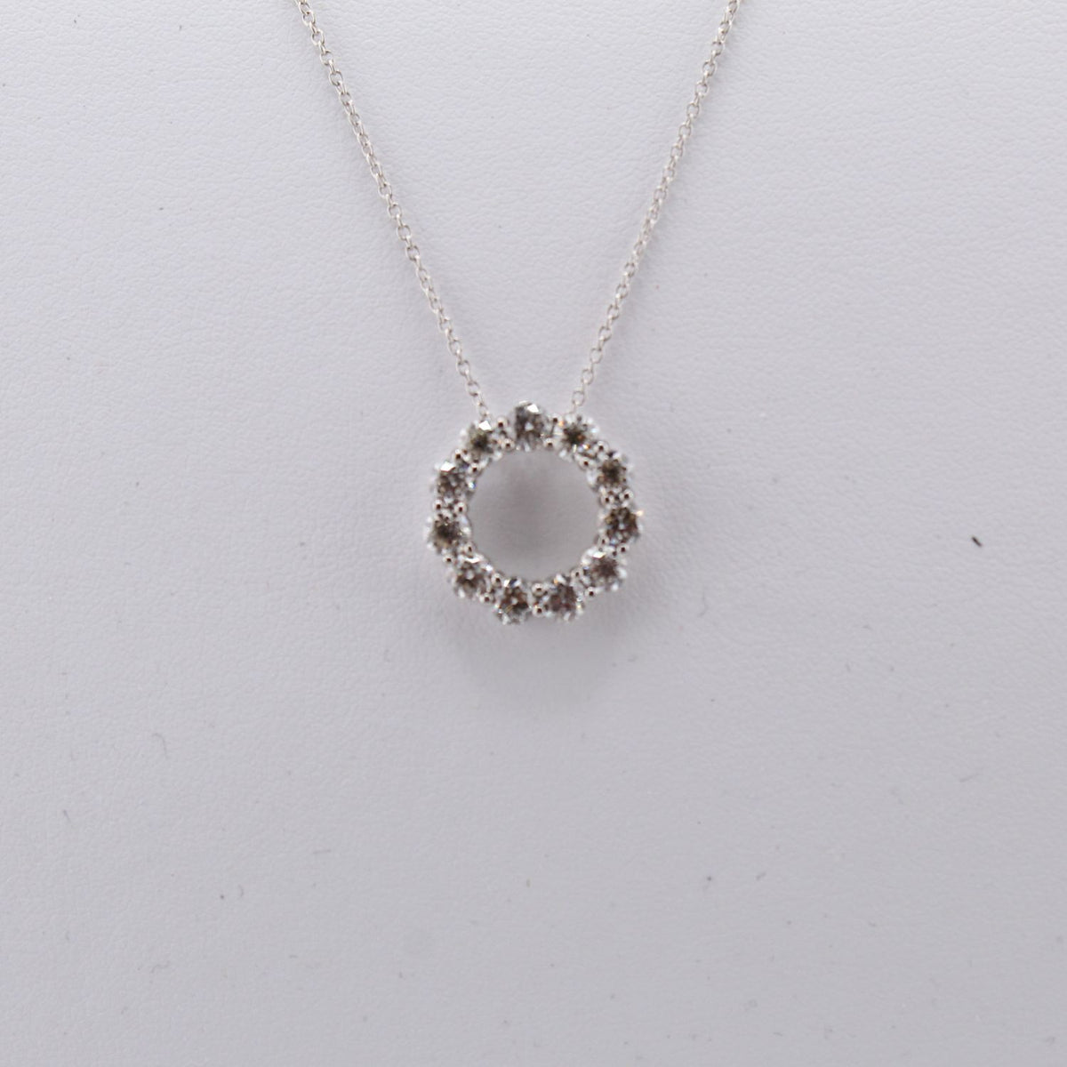 Diamond Circle Pendant Necklace