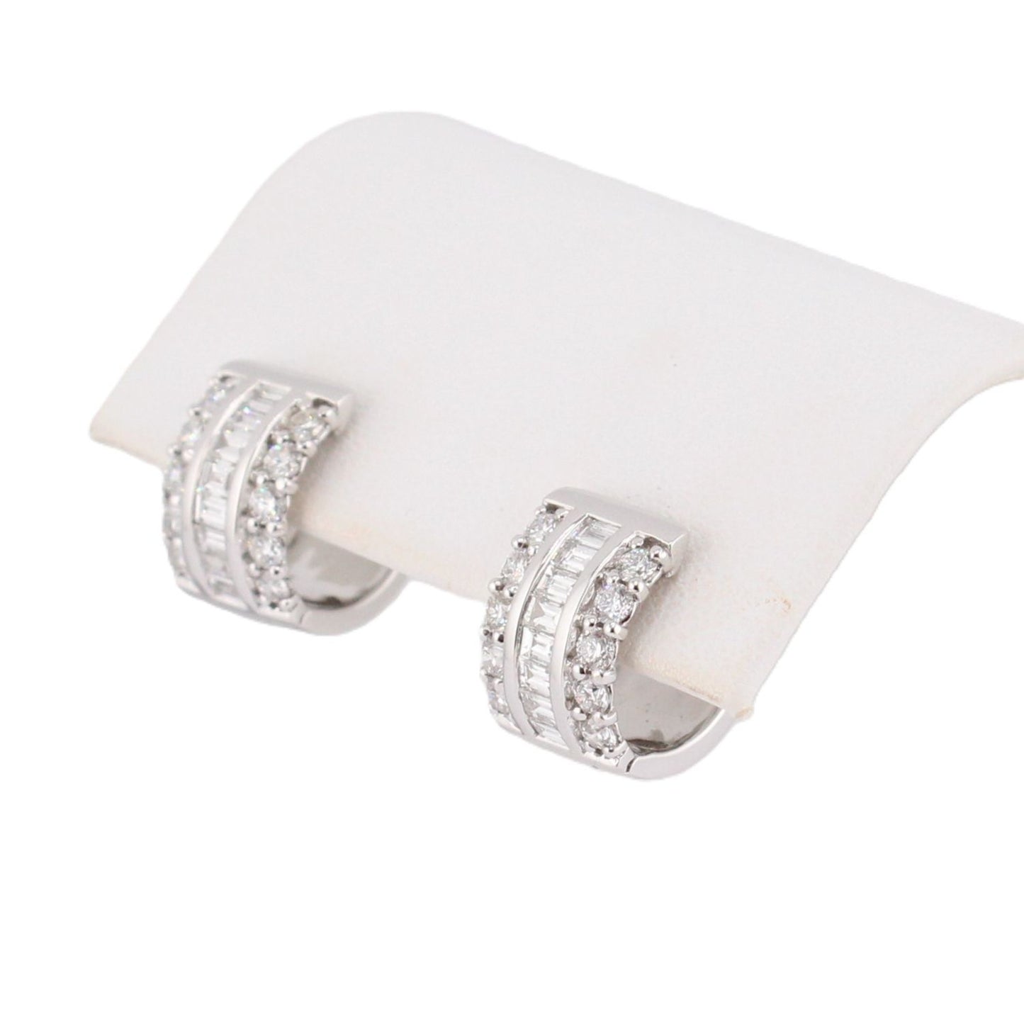 Diamond Huggie Hoop Earrings