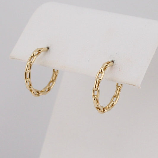 Paperclip Hoop Earrings