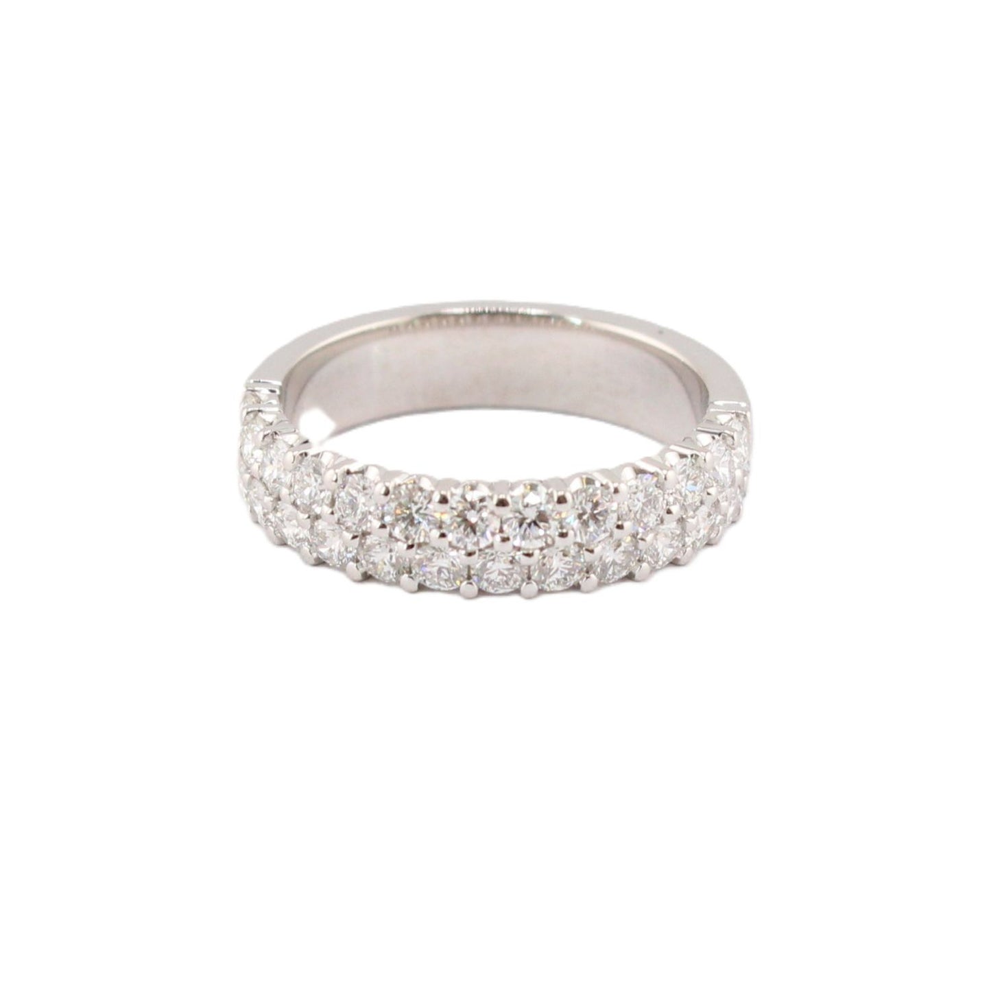 Double Row Diamond Wedding Band