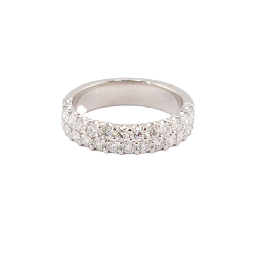 Double Row Diamond Wedding Band