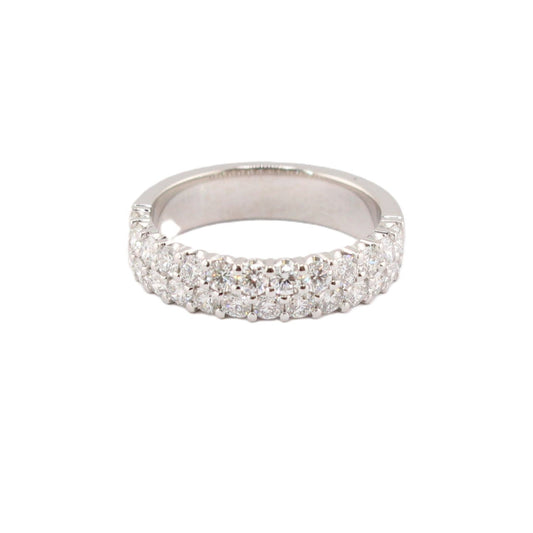 Double Row Diamond Wedding Band