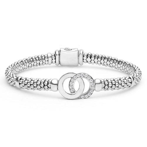 Signature Caviar Interlocking Diamond Caviar Bracelet
