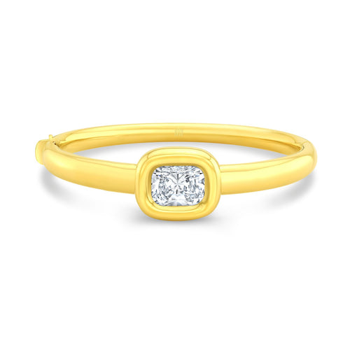 Cushion Cut Diamond Bangle