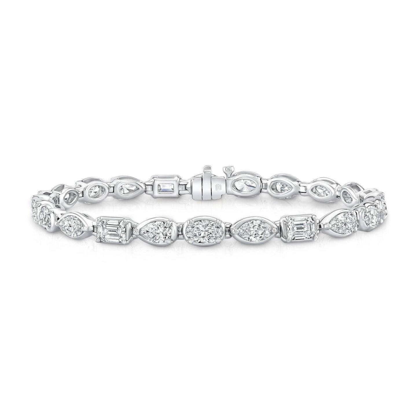 Mixed Cut Diamond Line Bracelet