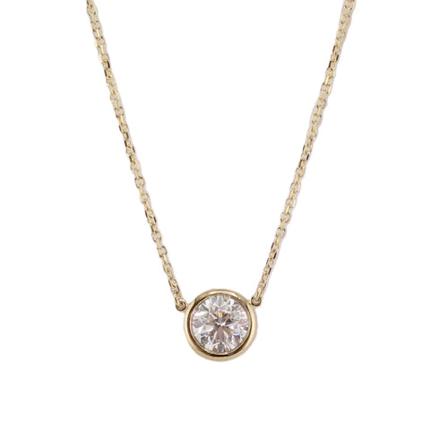 Diamonds-by-the-Yard Solitaire Station Necklace