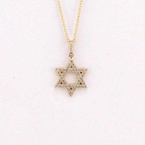 Diamond Star of David Pendant
