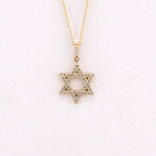 Diamond Star of David Pendant