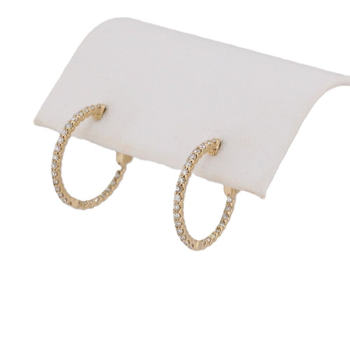 Diamond Inside Out Hoop Earrings