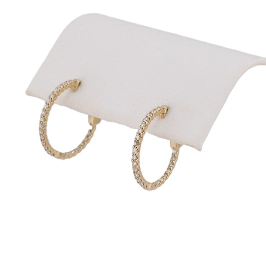 Diamond Inside Out Hoop Earrings