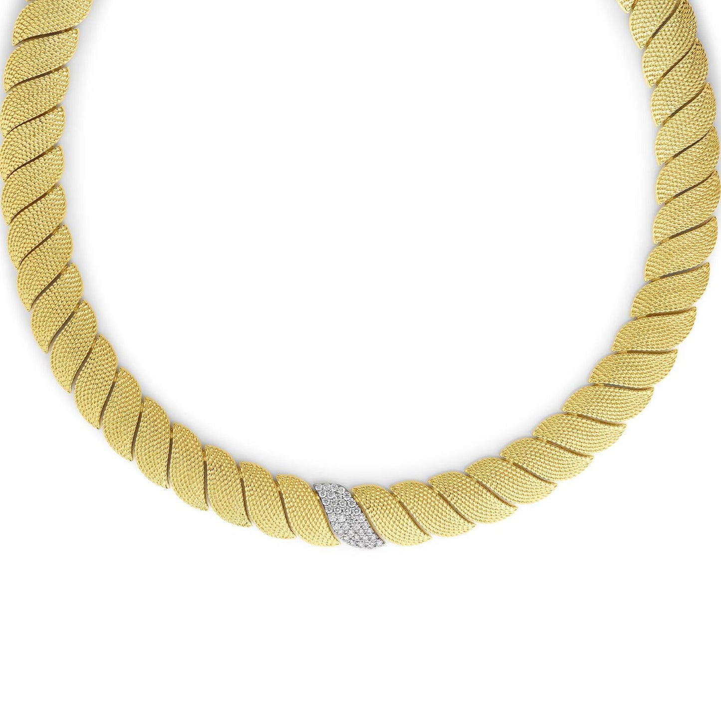 San Marco Collection Textured Diamond Collar Necklace