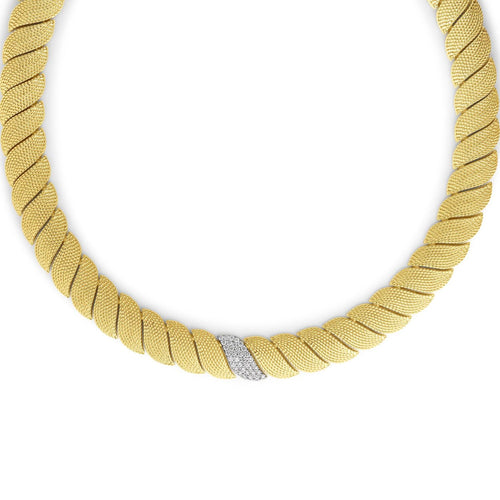 San Marco Collection Textured Diamond Collar Necklace