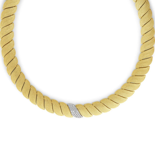 San Marco Collection Textured Diamond Collar Necklace