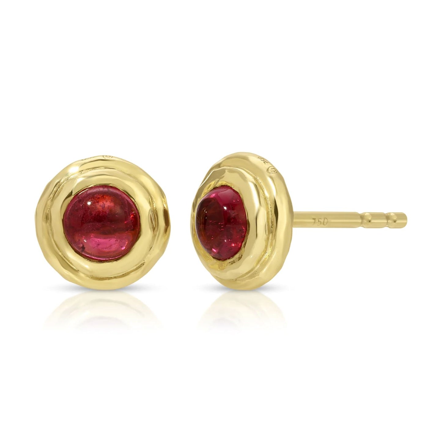 Coral Beach Collection Pink Tourmaline Stud Earrings