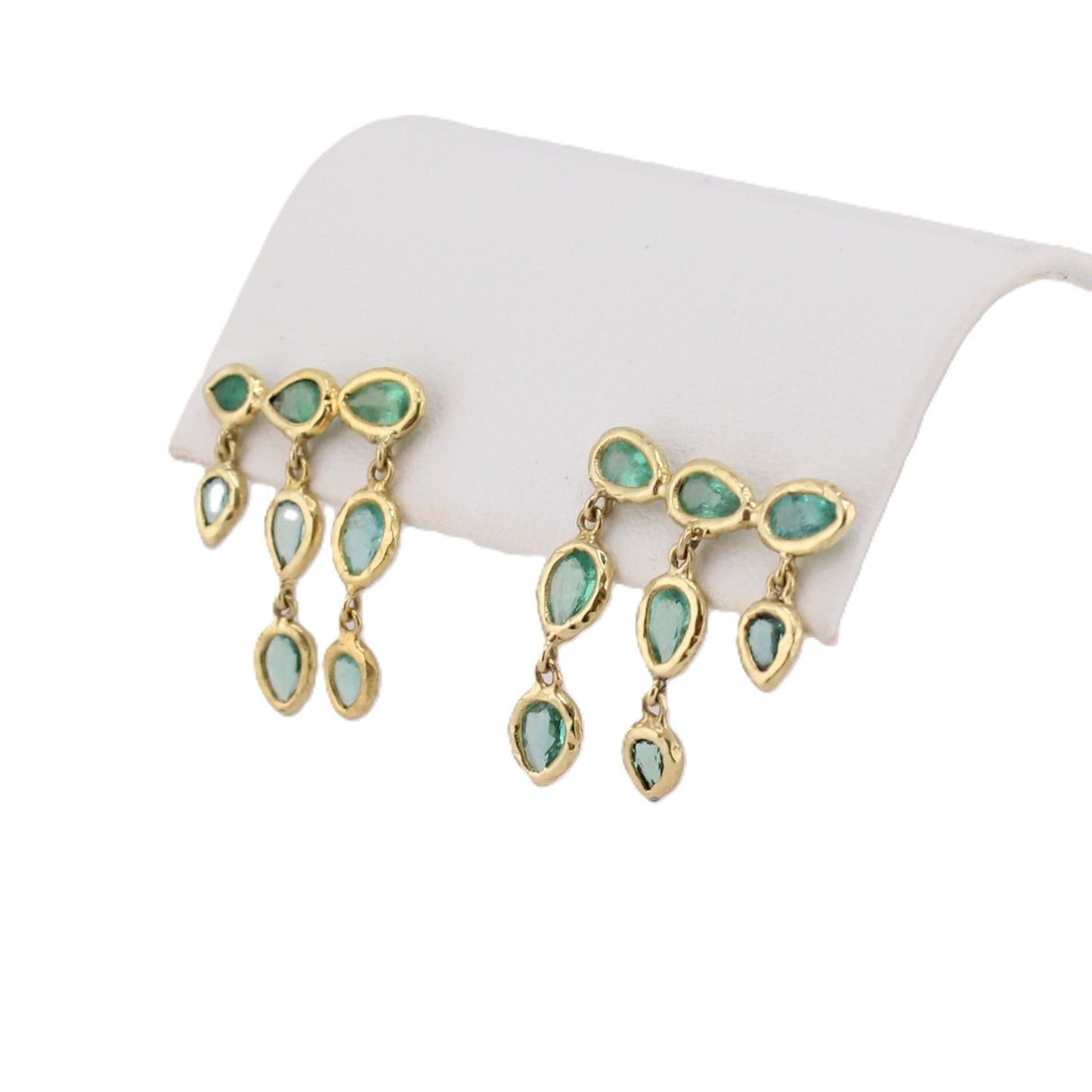 Emerald Fringe Earrings