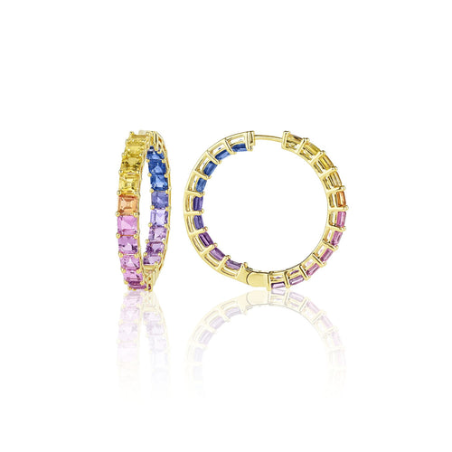Rainbow Sapphire Earrings