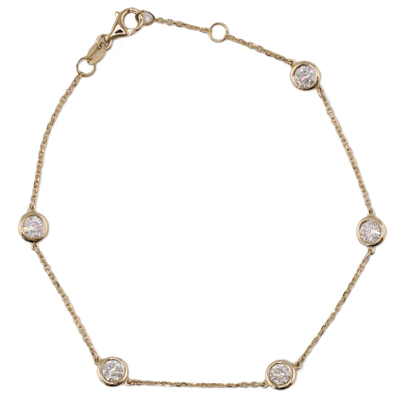 5-Diamond Station Bracelet