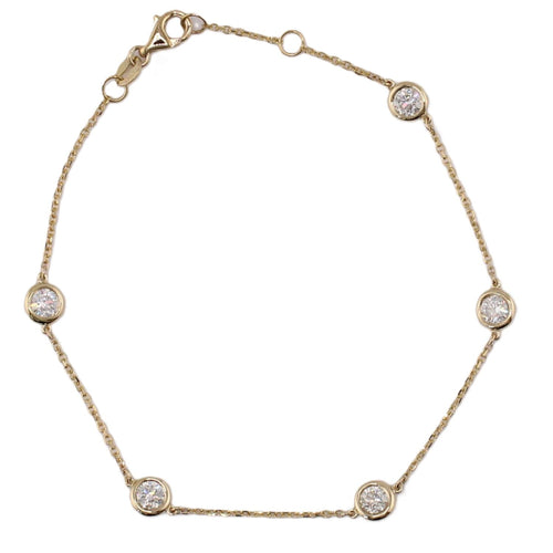 5-Diamond Station Bracelet