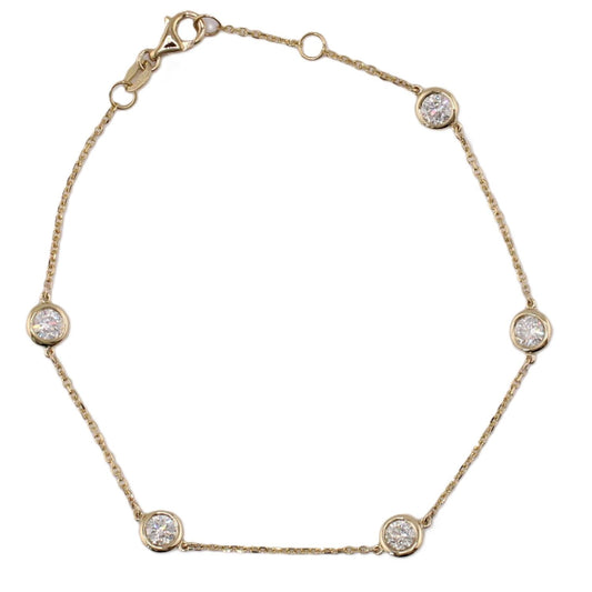 5-Diamond Station Bracelet