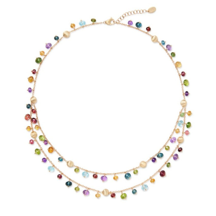 Two-Strand Mixed Gemstone Necklace