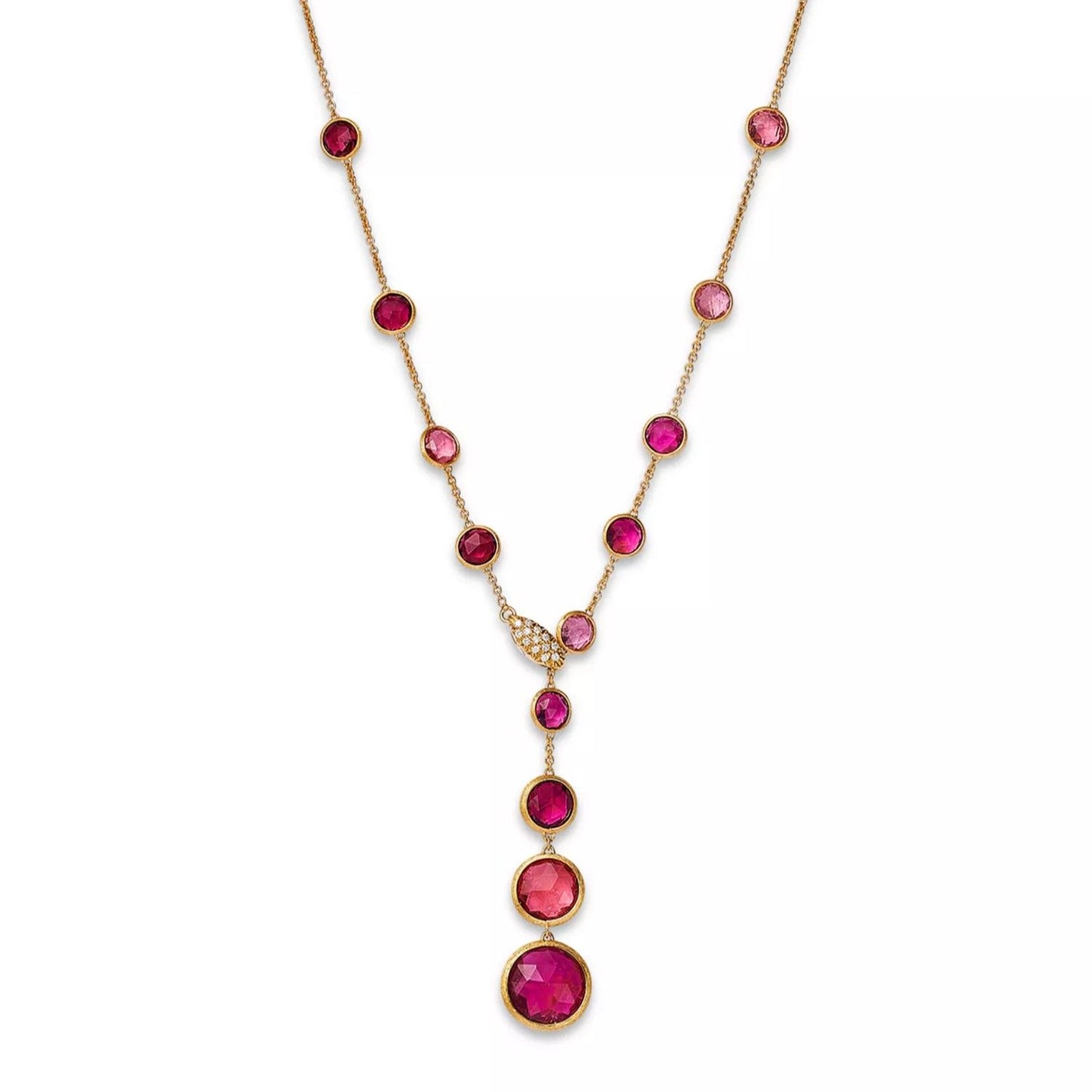 Jaipur Color Collection Pink Tourmaline & Diamond Lariat