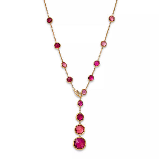 Jaipur Color Collection Pink Tourmaline & Diamond Lariat