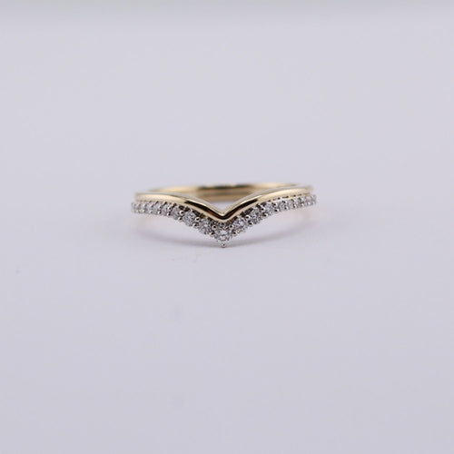 14K Yellow & White Gold Diamond Band