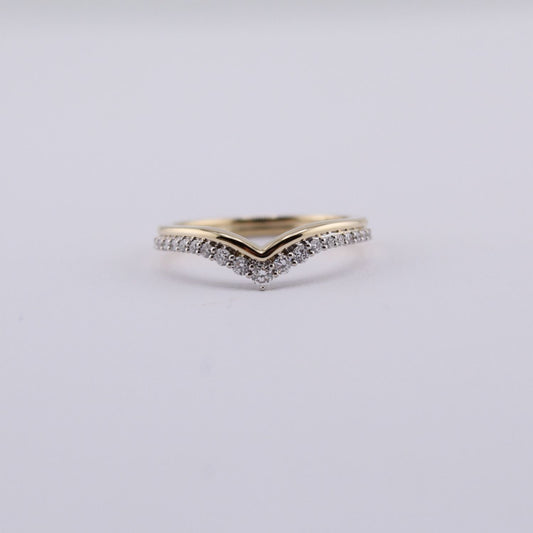 14K Yellow & White Gold Diamond Band