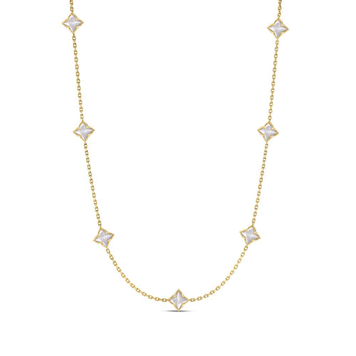 Venetian Princess-Carnival Mother-of-Pearl Station Necklace