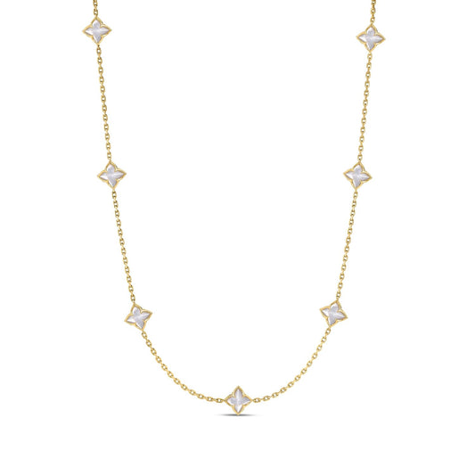 Venetian Princess-Carnival Mother-of-Pearl Station Necklace