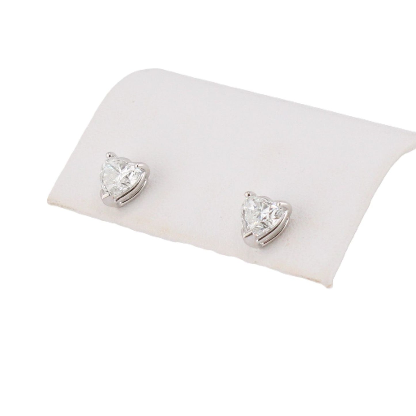 GIA Certified Heart Cut Diamond Studs
