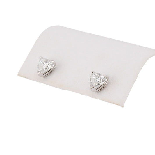 GIA Certified Heart Cut Diamond Studs