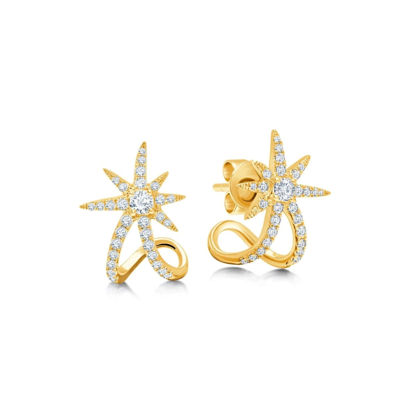Diamond Starburst Ear Cuffs