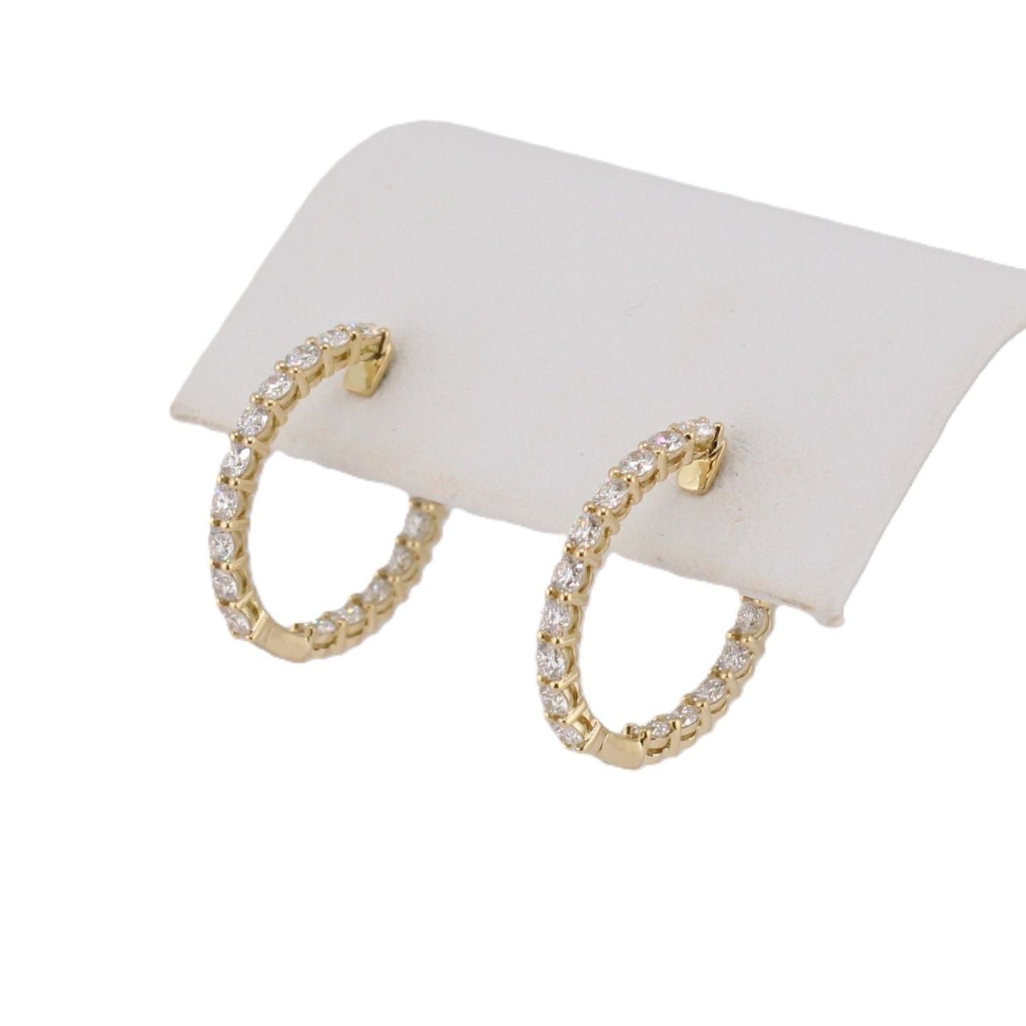 Diamond Oval Hoops