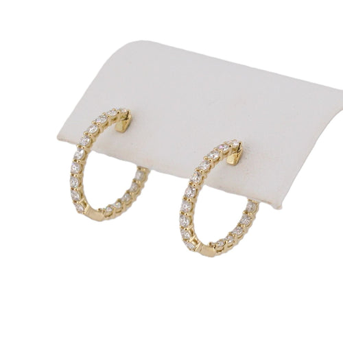 Diamond Oval Hoops