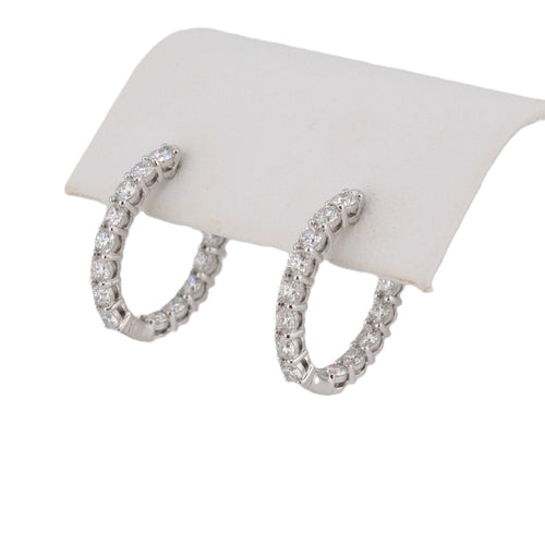 Diamond Oval Hoops