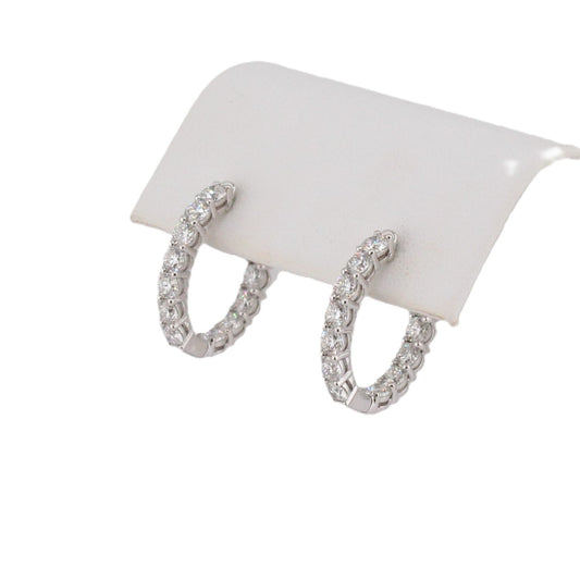 Diamond Oval Hoops