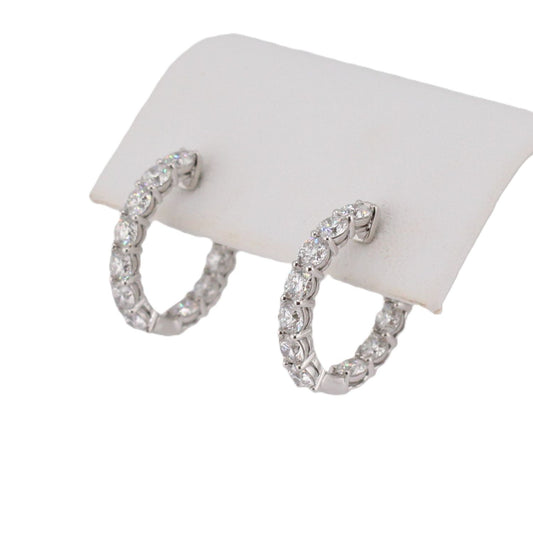 Diamond Oval Hoops