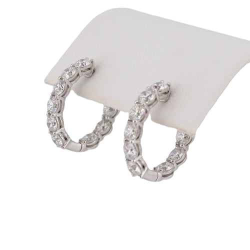 Diamond Oval Hoops