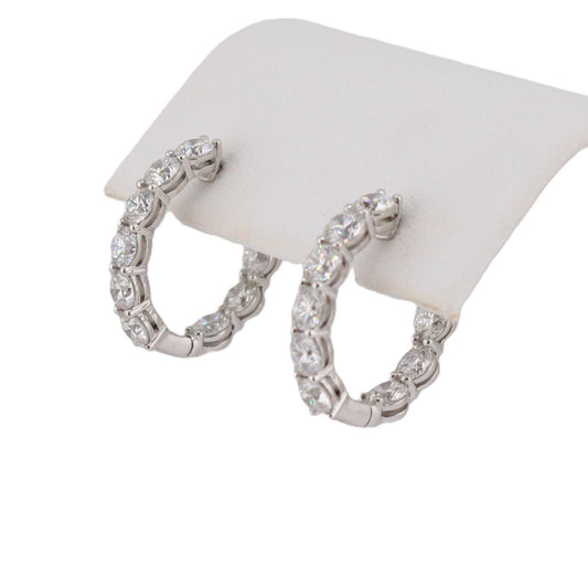 Diamond Oval Hoops