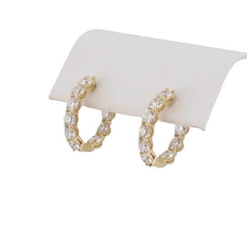 Diamond Oval Hoops