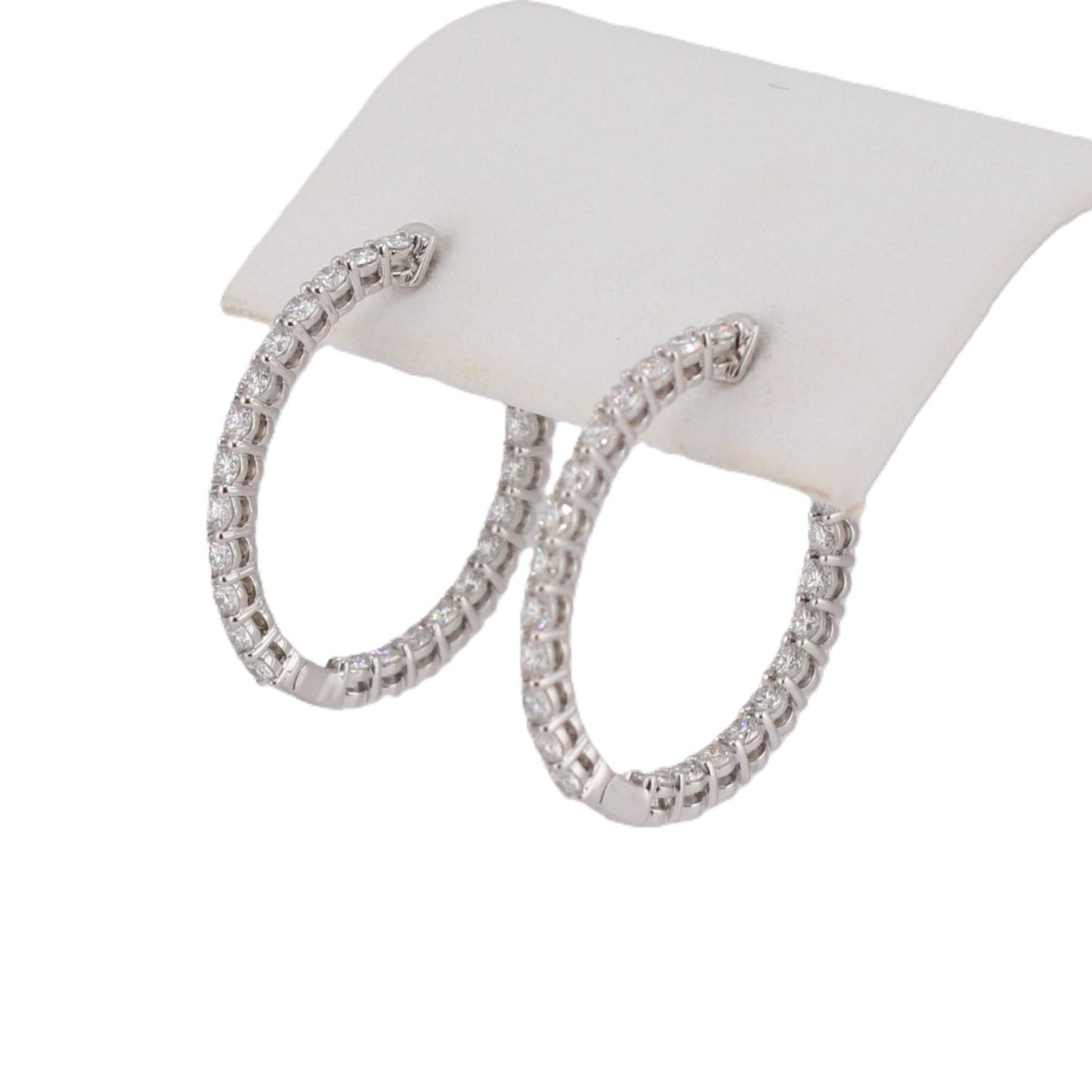Diamond Oval Hoops