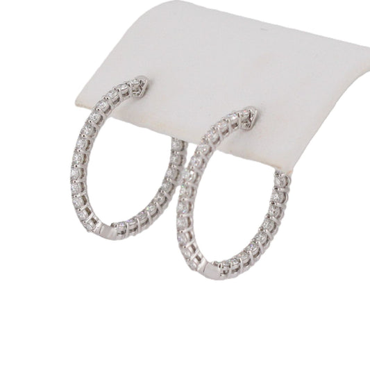 Diamond Oval Hoops